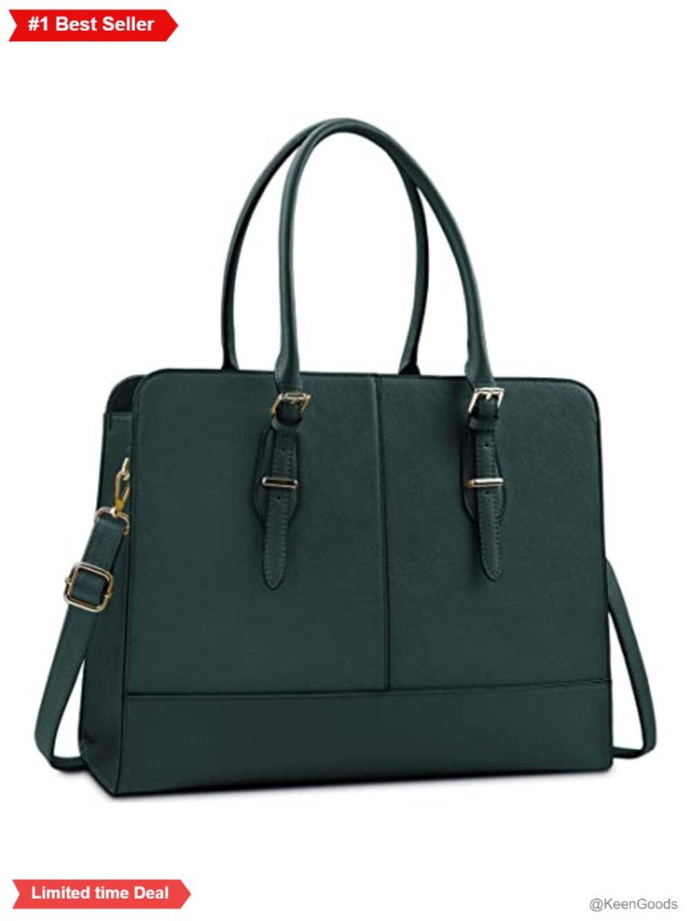 PU Leather Laptop Tote 15.6 Inch Messenger Shoulder Bag Work Briefcase